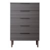 FRALIMK 47.6" Tall 5 Drawer Dresser for Bedroom, Large Chest of Drawers Storage Organizer with Handles for Living Room, Gray