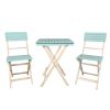 Direct Wicker 3-Piece Acacia Wood Patio Set ��� 2 Outdoor Dining  Folding Chairs and Square Coffee Table, Portable Garden Bistro Set