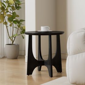 25" Round End Table, Wooden Side Table,Night Stand for Bedroom, Living Room ,Reception Room