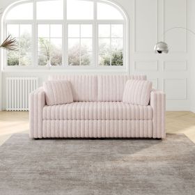 75.6" Soft Modular 2-person Sofa - Highly Comfortable with Distinctive Design. Perfect for Bedroom & Living Room.Light Pink. Modern & Plush Furni
