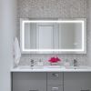 LED Bathroom Mirror 60x 32 Inch with lights; anti-Fog & Dimming Led Bathroom Vanity Mirror