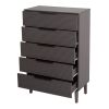 FRALIMK 47.6" Tall 5 Drawer Dresser for Bedroom, Large Chest of Drawers Storage Organizer with Handles for Living Room, Gray