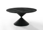 Haven 7Pc 59" Round Ebony Black Pedestal Dining Set with Hourglass Table Base and Gray Barrel Chairs