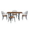 Indoor Upholstered Dining Set With Metal Legs (Set of 4),Brown