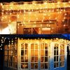 96 LED Ice Strip Lights Warm White - US Plug Flexible Decorative Light Strip for Holiday Christmas Indoor Outdoor Use Waterproof Energy Efficient