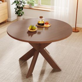 Round Dining Table Modern Farmhouse Kitchen Table, Cherry (Option: Cherry)