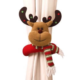 Christmas Curtain Buckle Tieback, Curtain Tiebacks Holdback Fastener Buckle Clamp (Color: style 4)