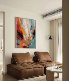 Modern Colorful Abstract Oil Painting On Canvas Colorful Wall Art Colorful Acrylic Painting Multicolour Wall Art Living Room Home Decor Gift (style: 01, size: 90x130cm)