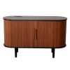 Fralimk Sideboard Buffet Cabinet with Storage, Modern Fluted Storage Cabinet for Dining Room, Tambour Door Console Table for Living Room