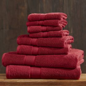 Ultra-Soft 100% Cotton Absorbent Towel Set 8-Piece (Color: as Pic)