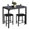Small Space Kitchen Bar Furniture 3 Pieces Dining Table Set
