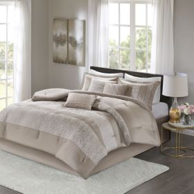 7 Piece Comforter Set (Color: White)
