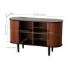 Fralimk Sideboard Buffet Cabinet with Storage, Modern Fluted Storage Cabinet for Dining Room, Tambour Door Console Table for Living Room