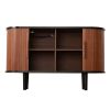 Fralimk Sideboard Buffet Cabinet with Storage, Modern Fluted Storage Cabinet for Dining Room, Tambour Door Console Table for Living Room